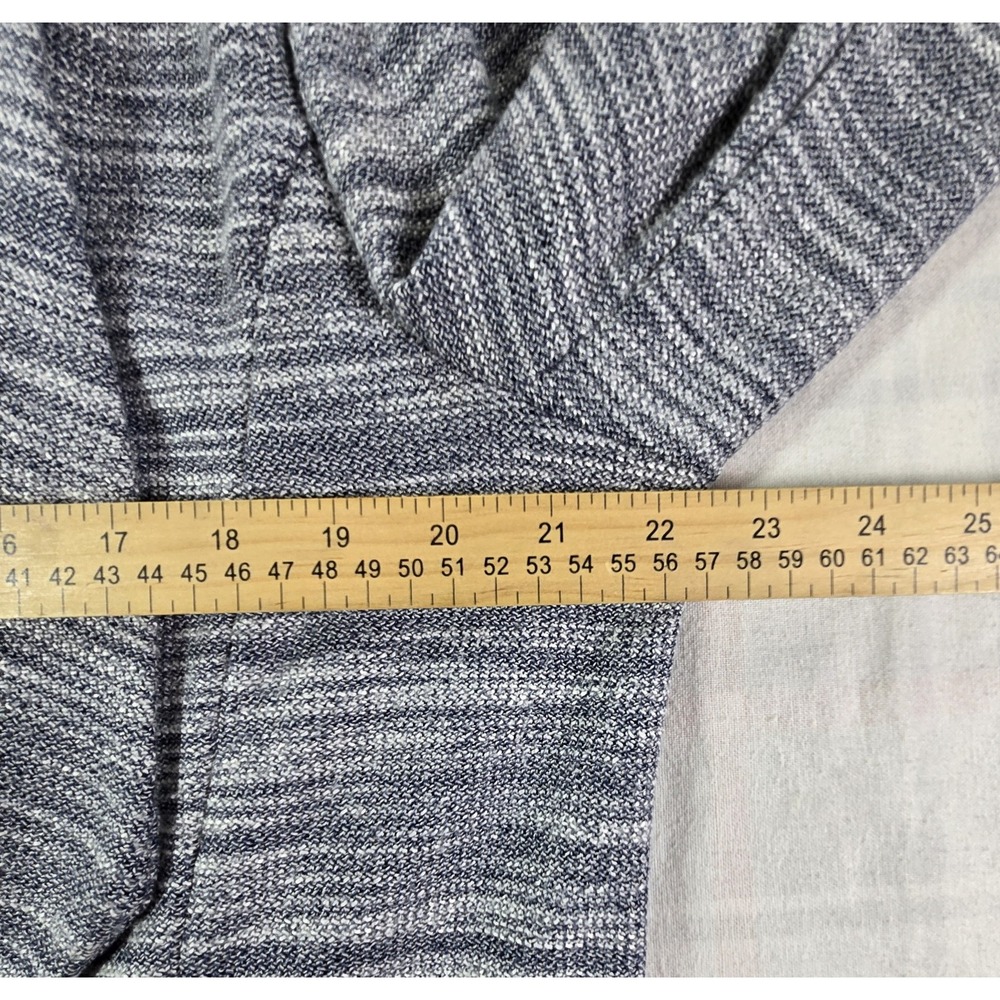 Skies Are Blue Tweed Knit Blazer Women's Open Front Waterfall Blue Spacedye XL - Picture 6 of 12